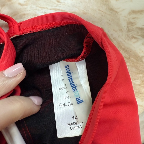 Swimsuits for all Red/orange tankini bathing suit top size 14 - Picture 3 of 3